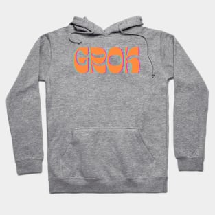 Grok - Groovy Orange on Yellow Hoodie